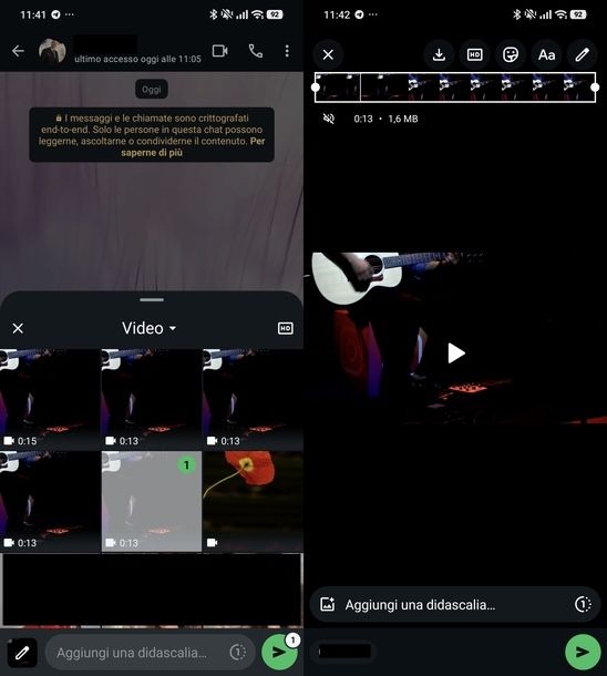 Togliere audio da video WhatsApp