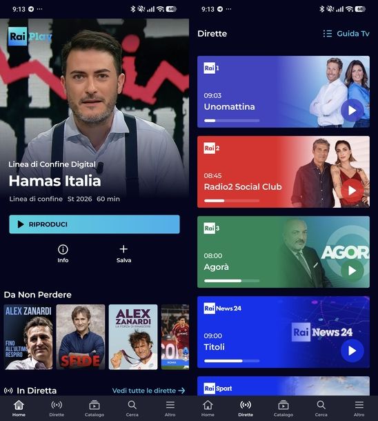 Accedere a RaiPlay senza registrarsi app