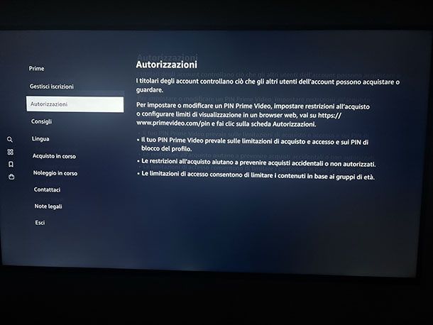 Come resettare PIN Prime Video da Smart TV