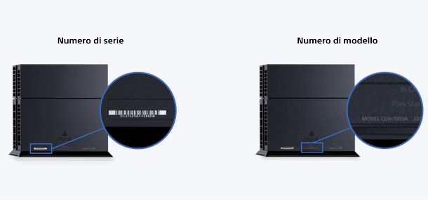 numero serie ps4