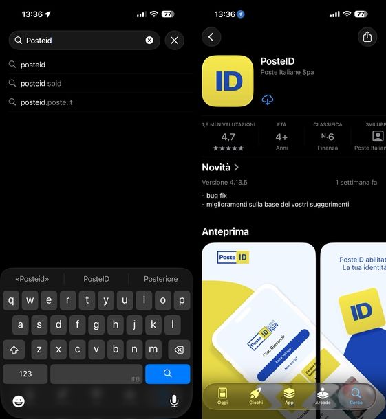 Scaricare app PosteID iOS