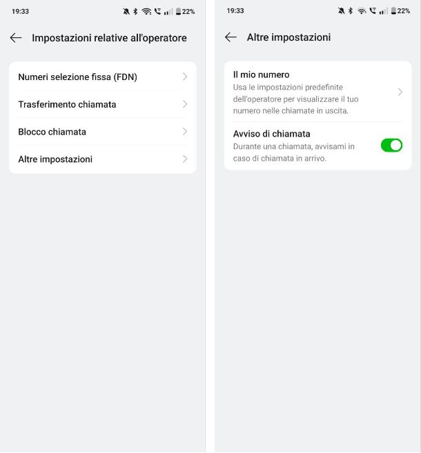 Come attivare avviso di chiamata su OPPO