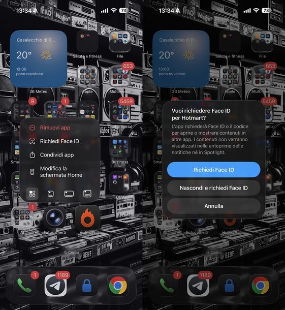 Mettere Face ID su app