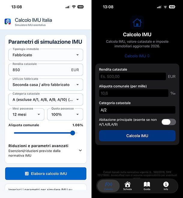 App calcolo IMU