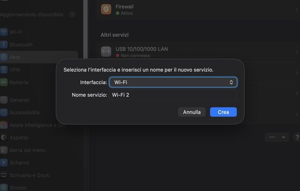 Collegarsi a rete Wi-Fi nascosta macOS