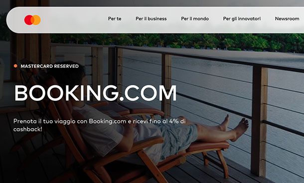 Booking.com Convenzione Mastercard