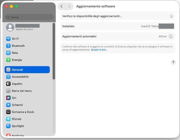 Aggiornamenti macOS