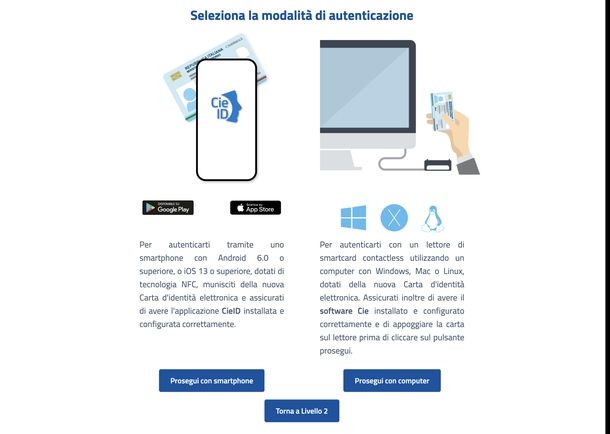 Entrare nel sito INPS con CIE