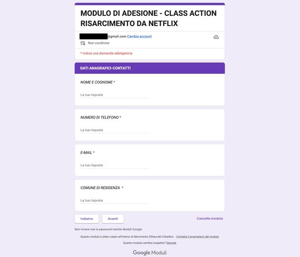 Class action Movimento Difesa del Cittadino