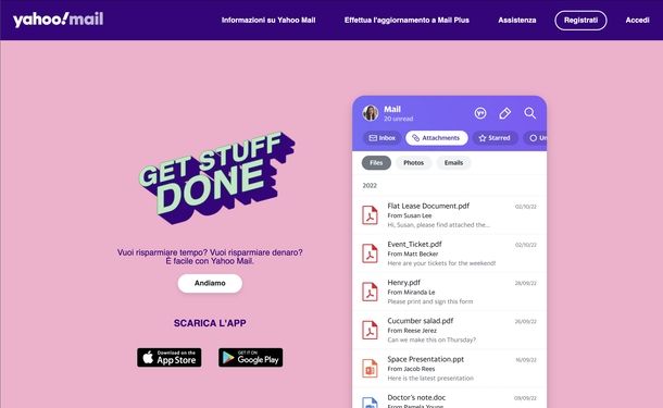 Creare indirizzo email gratis Yahoo