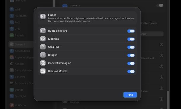 Creare PDF da immagini Finder macOS