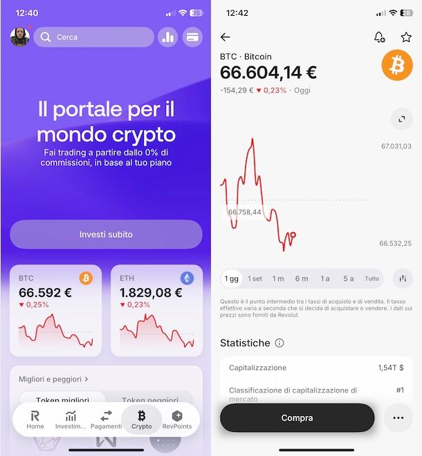 Investire in crypto su Revolut