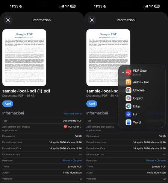 Cambiare programma predefinito iOS