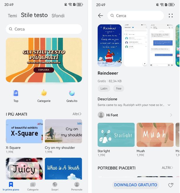 Come installare font su Huawei