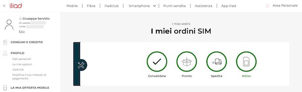 Attivare SIM iliad