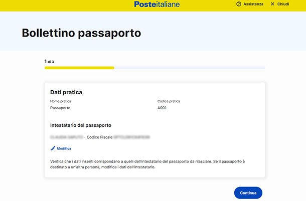 Pagare libretto passaporto online con Poste Italiane