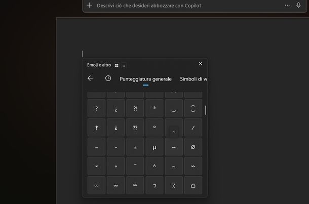 Fare tilde su Windows 11