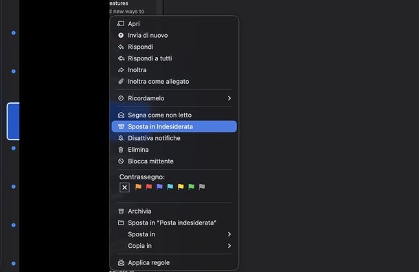 Segnalare mail sospetta Mail macOS