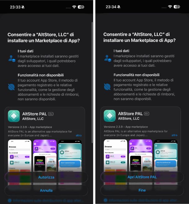 Autorizzare app su iPhone