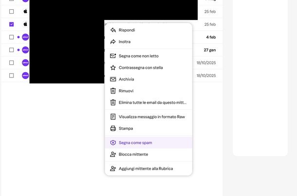 Segnalare mail sospetta Yahoo Web