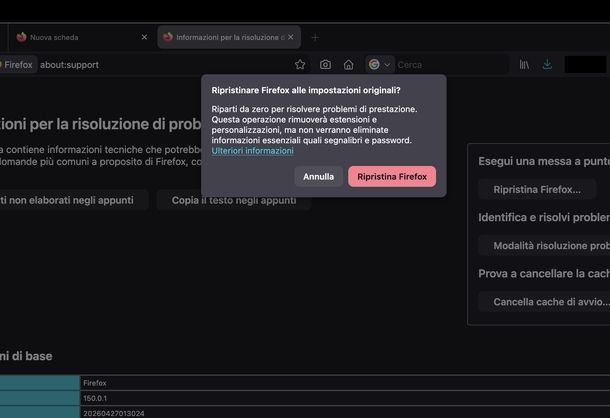 Ripristinare barra degli strumenti Mozilla Firefox