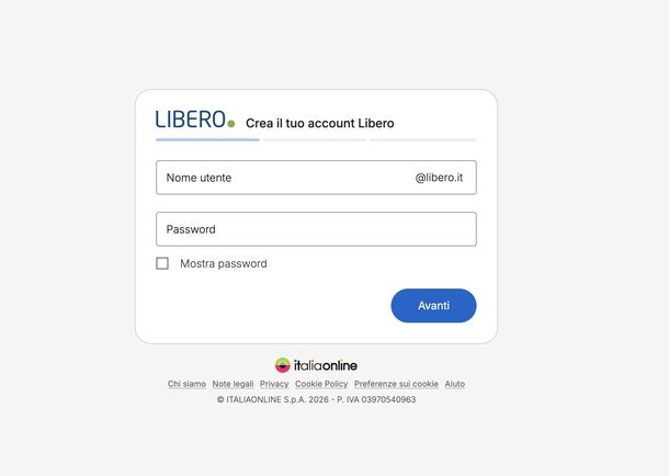 Creare indirizzo email gratis Libero