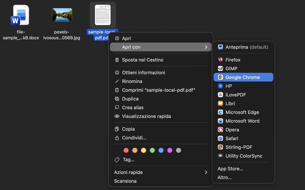 Cambiare programma predefinito macOS