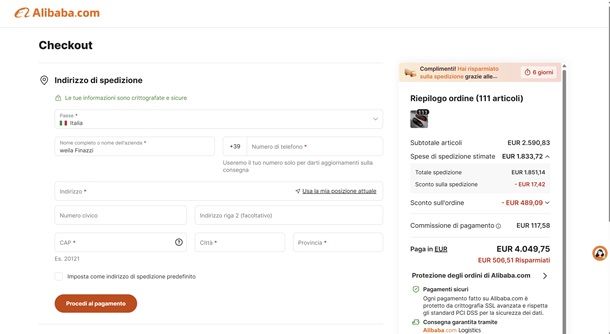 Come acquistare su Alibaba