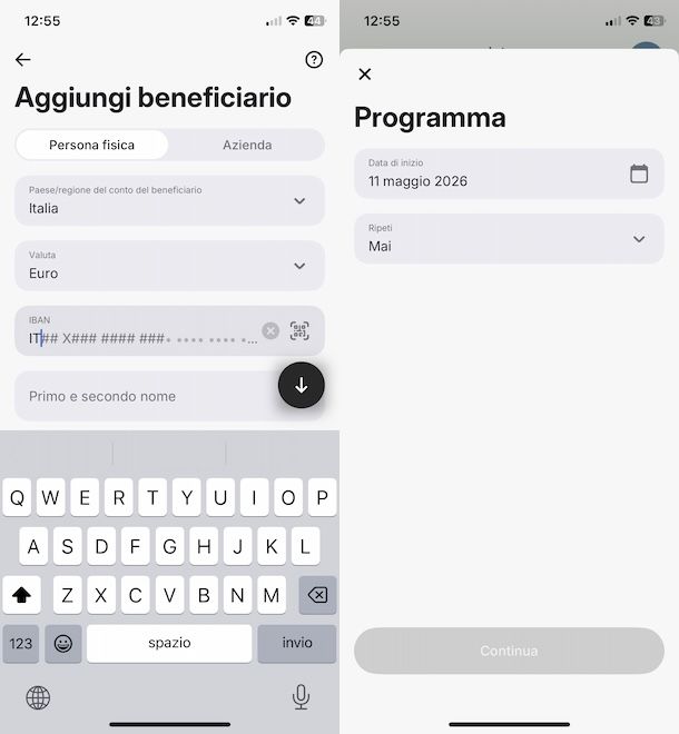 Fare bonifico con Revolut