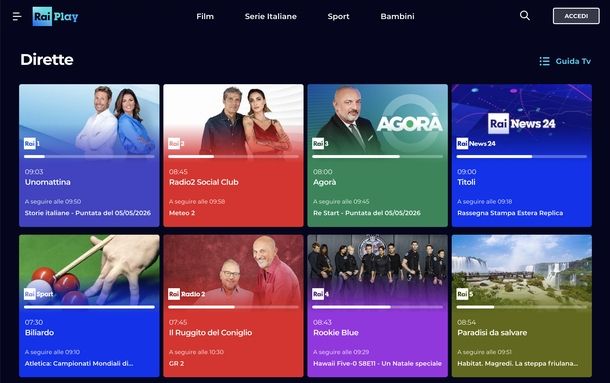 Accedere a RaiPlay senza registrarsi Web