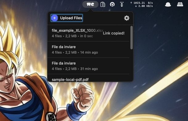 Come funziona WeTransfer macOS