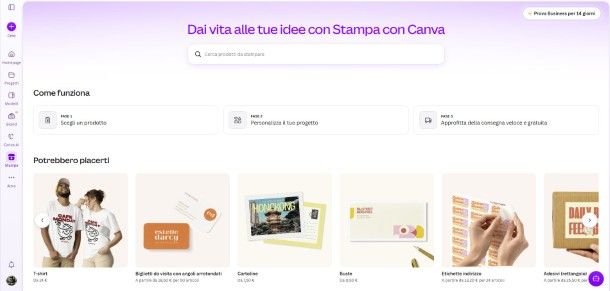 Stampe Canva