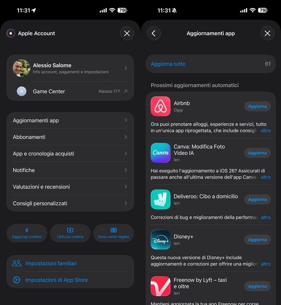 Aggiornare app PosteID iOS
