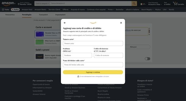 Come pagare su Amazon