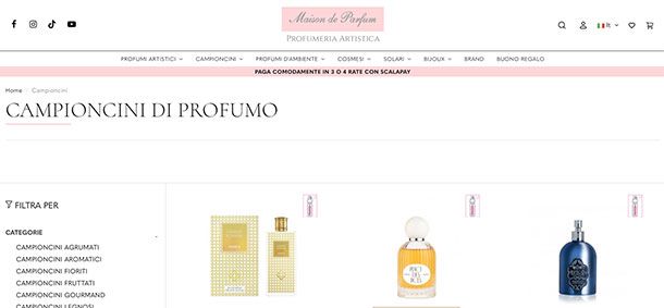 Altri siti per campioncini profumi