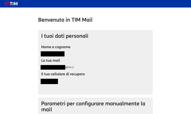 Creare indirizzo email gratis TIM