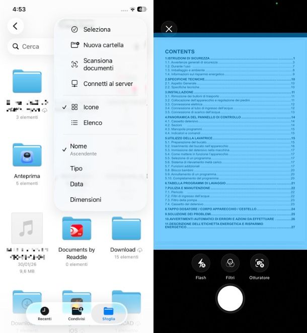 File iOS scannerizzare documenti iPhone