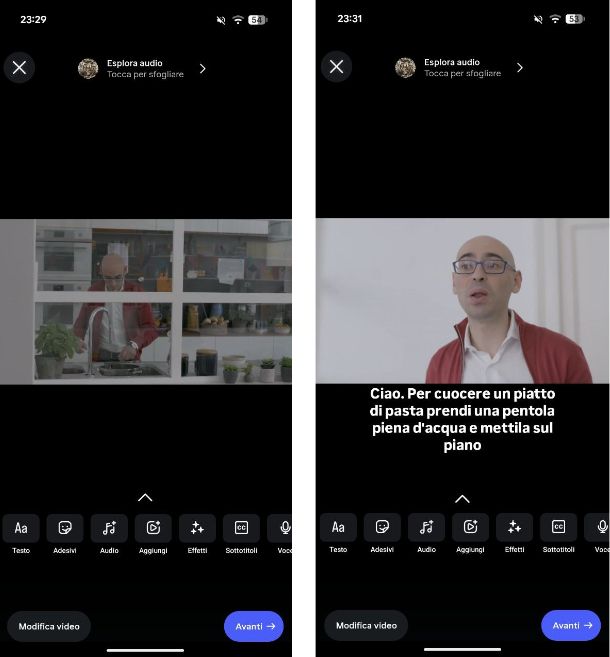 App per sottotitoli automatici Instagram