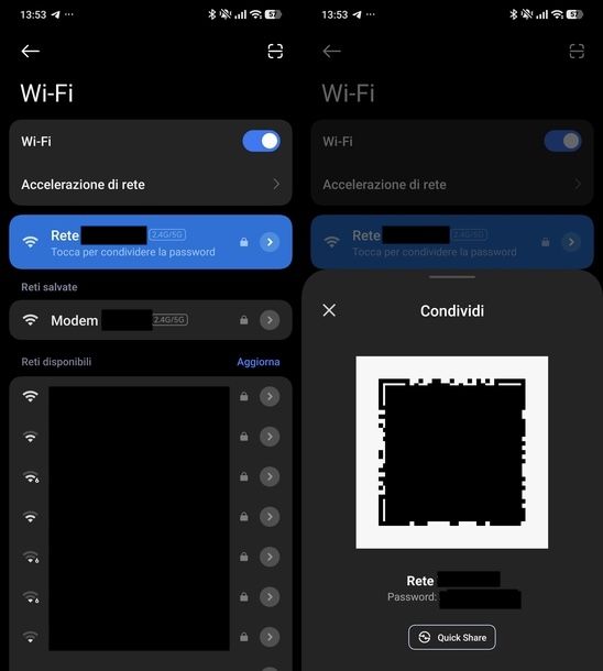 Vedere password WiFi salvate su Android