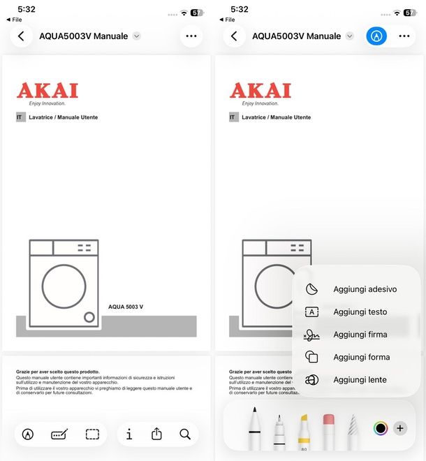 Firmare documenti File iPhone