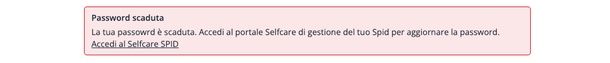 InfoCert password scaduta SPID bloccato