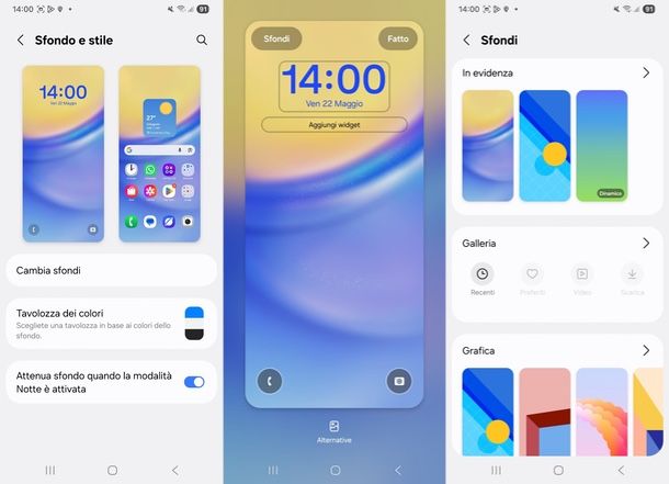 sfondo schermata blocco Samsung