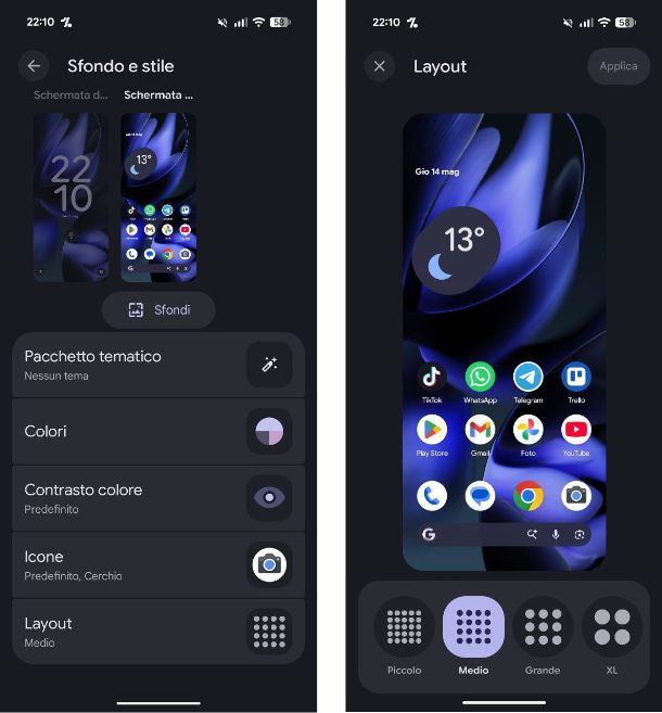 Come ingrandire le icone sullo schermo Android
