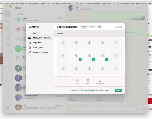 svuotare cestino nascosto WhatsApp PC