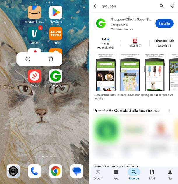 Reinstallare app Android