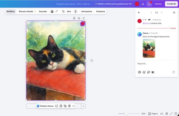 Canta trasformare foto in disegno