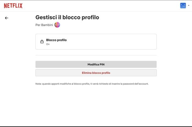 Sbloccare profilo Netflix da sito
