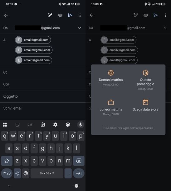 Inviare email a pi&ugrave; destinatari con Gmail app