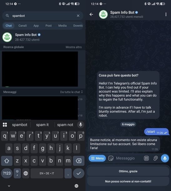 Spam Info Bot Telegram