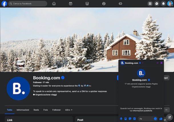 Contattare Booking